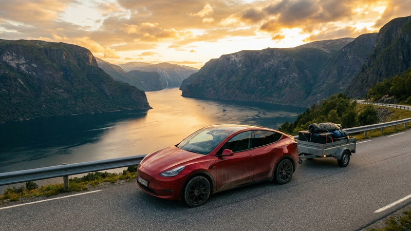 Tilhenger med Tesla: dette bør du vite før du kobler på