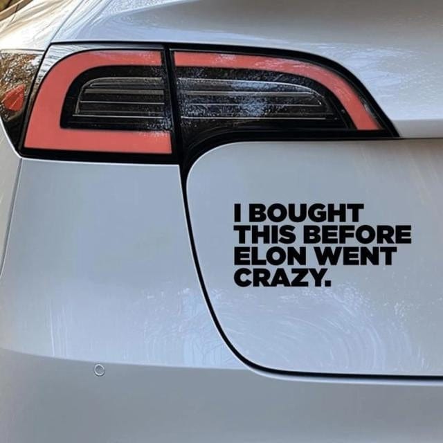 Autohobby Klistremerke vinyl - I BOUGHT THIS BEFORE ELON WENT CRAZY.