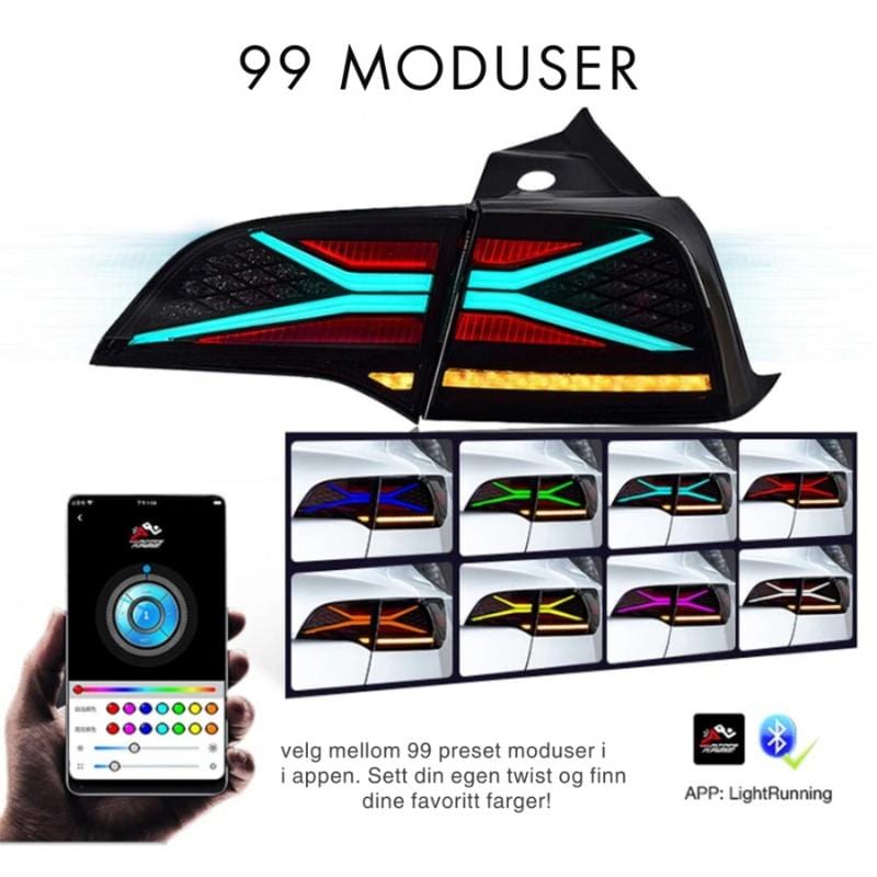 Autohobby X-treme baklykter - Model 3/Y