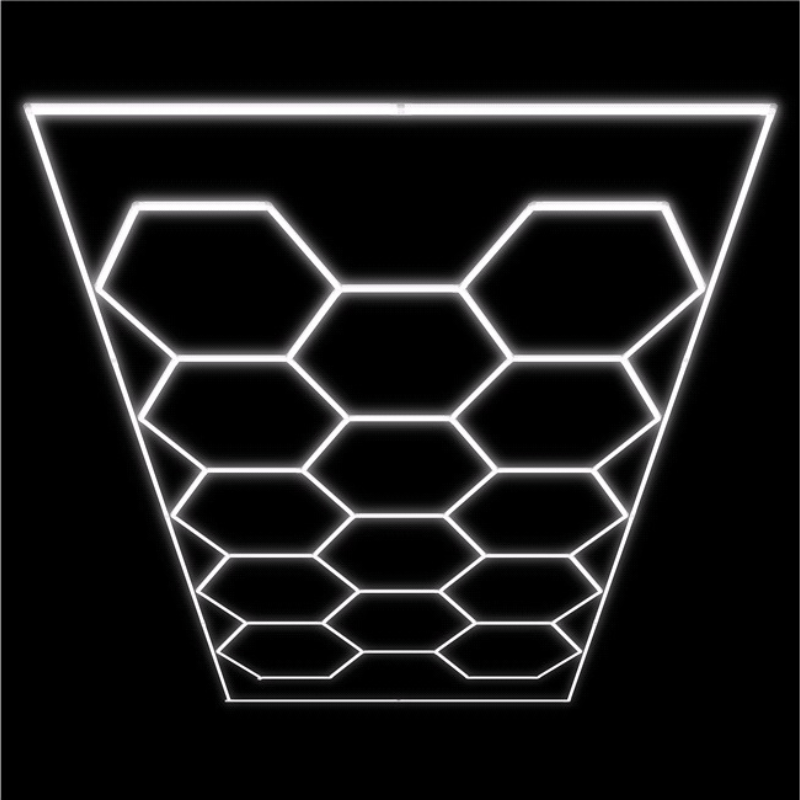 autohobby-as Hexagon lys med ramme - Proff modell (620W) komplett sett